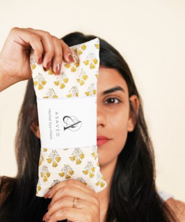 ASAVED's Eye Mask - A Herbal Eye Pillow to ease eye strain, headaches, migraines, puffiness, screen fatigue and more