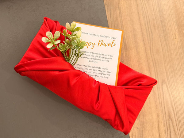 Packaging made pretty - even our eye mask dressed to the dozens for diwali 