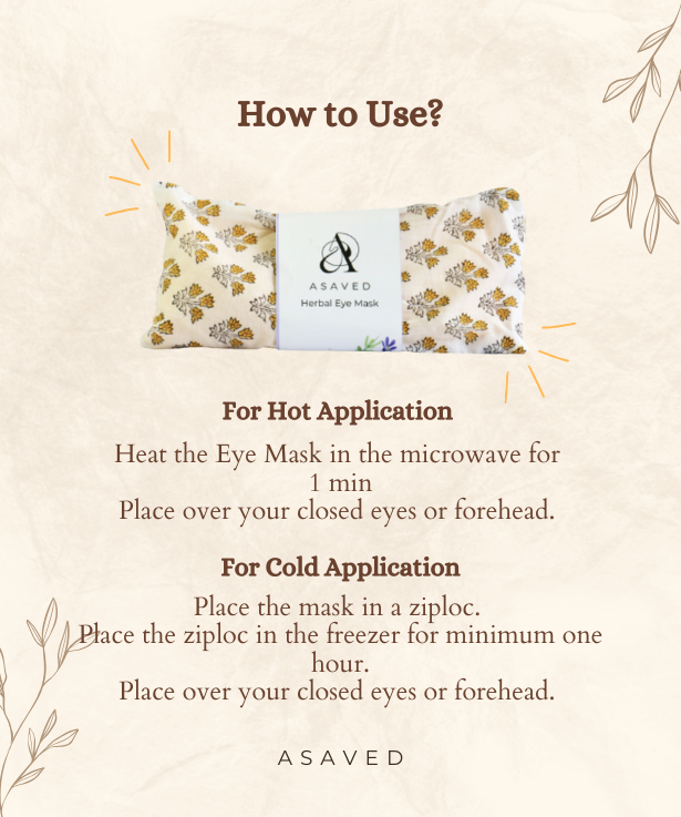 How to use ASAVED's Herbal Eye Mask